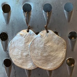 Sterling Silver Seashell Print Earrings